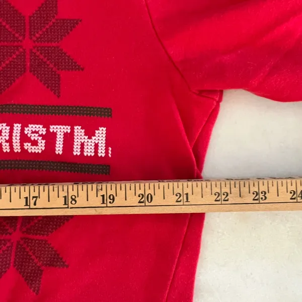 Womens Red Pugly Christmas Sweater‎ Pug Dog Holiday Crewneck Sweatshirt Top - Image 3