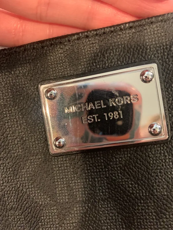 Michael Kors Black Leather Wallet Wristlet - Image 3