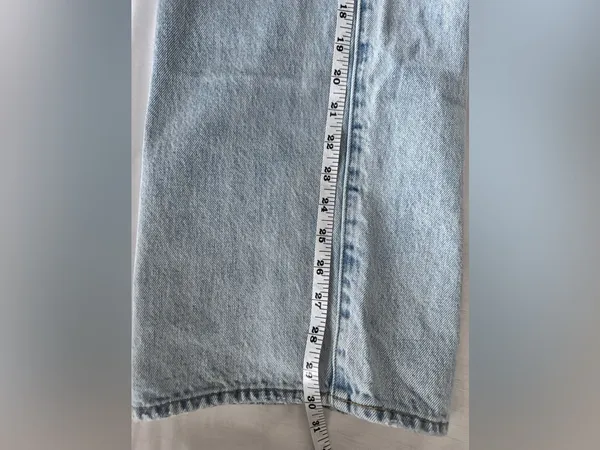 Aritzia Denim Forum The Farrah Hi-Rise Wide Leg Jeans Light Wash Size 29 - Image 10