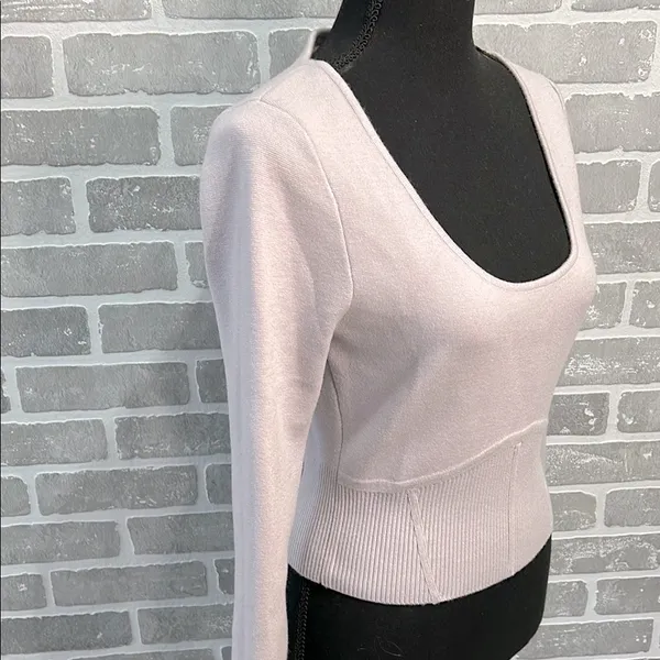 NWT Abercrombie & Fitch Ribbed Slim Corset Sweater‎ Women’s Size Medium - Image 6