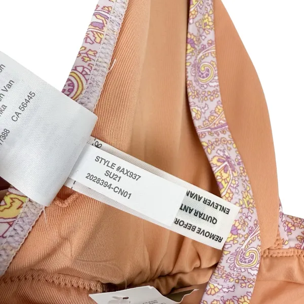 NWT J. Crew Eco Plunge One Piece‎ Swimsuit Beach Paisley Peach Size 12 - Image 13