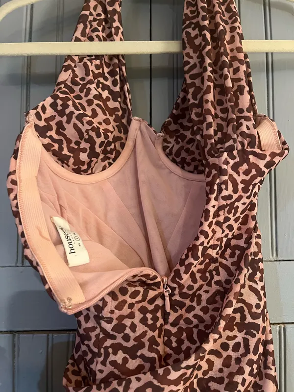 Clementine House of CB Dress Animal Print Cut-Out Mini - Image 4