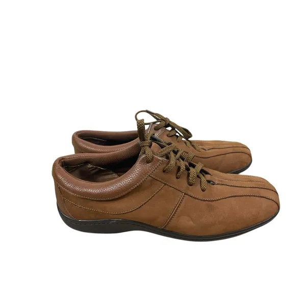 Easy Esprit Women’s Brown Soft Suede Lightweight Tie Casual Loafer Shoes 10M - Image 2