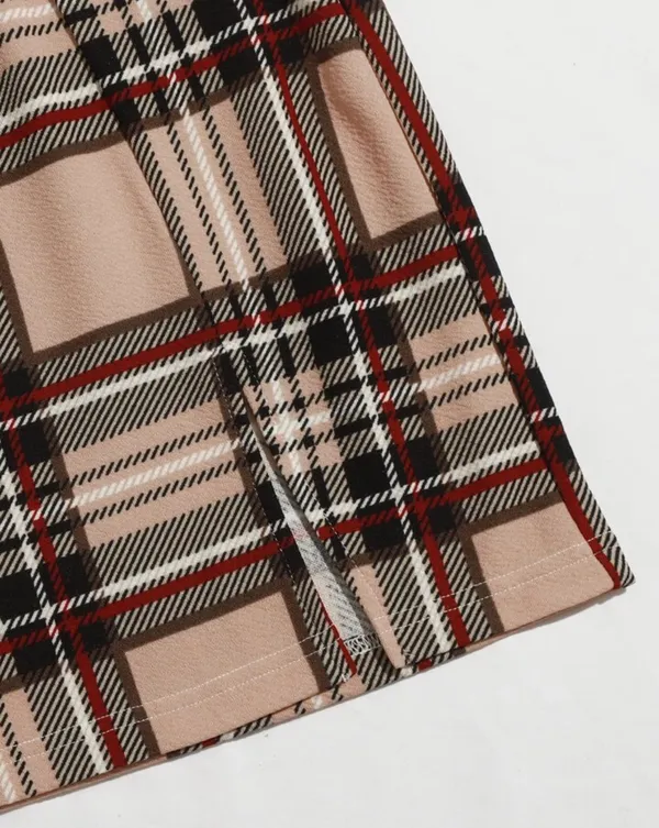 SheIn plaid beige bodycon skirt - Image 8