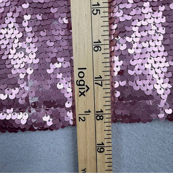 BuddyLove Sugar Pink Sequin 2 Piece Crop Top Mini Skirt Set XS NWT - Image 13