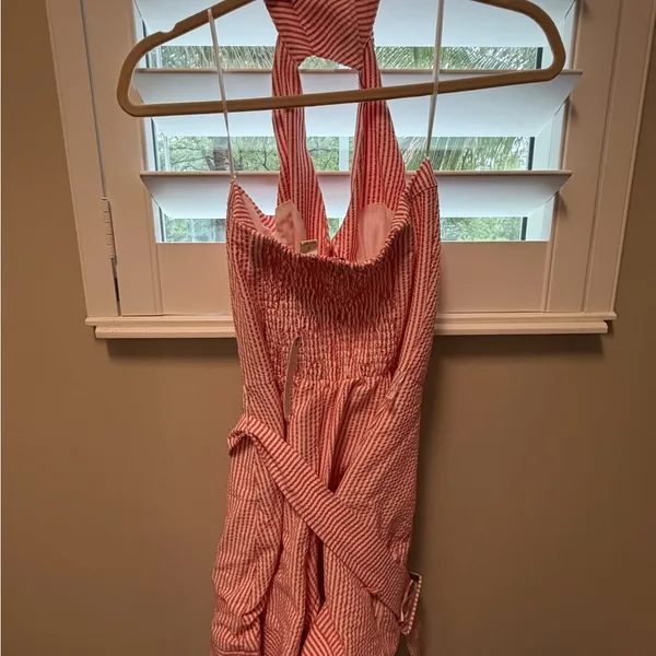 Nwt Anthropologie Maeve Seersucker Halter Romper - Image 4