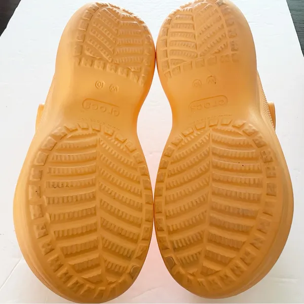 Crocs‎ Womens Size 10 Orange Cantaloupe Classic Bae Platform Rubber Clog - Image 5
