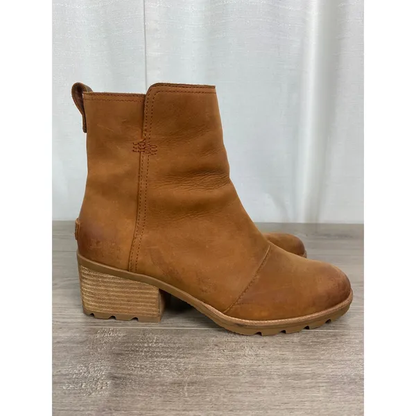 Sorel Waterproof Cate Distressed Leather Booties Sz.9 - Image 6