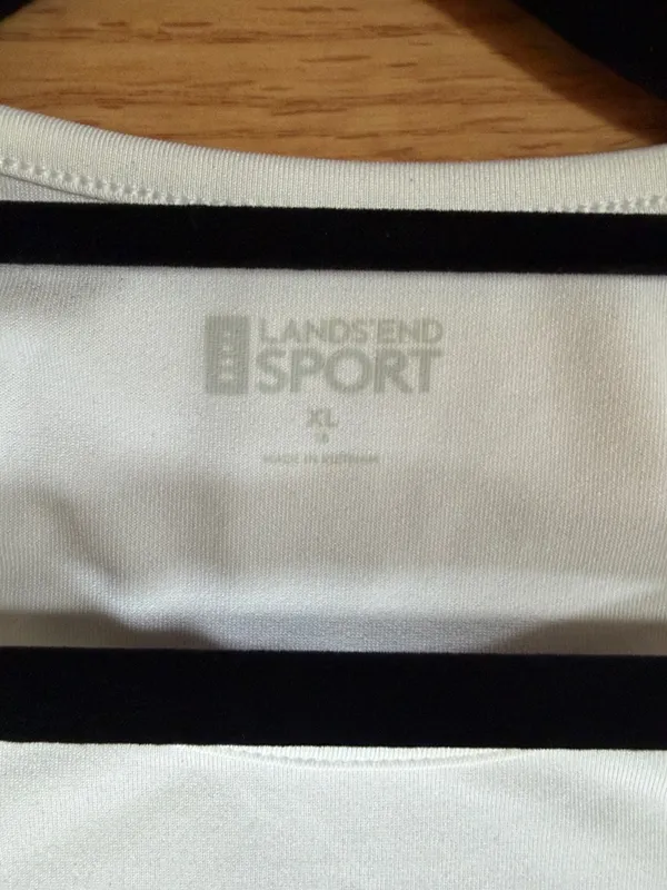 Lands' End White Pleated Sleeveless Tank Top - Image 2
