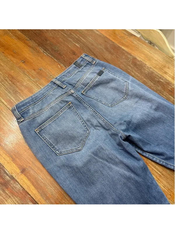 7 For All Mankind Ultra High Rise Skinny Boot Jeans Medium Wash Blue Size 28 - Image 14