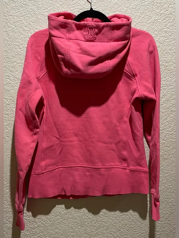Lululemon Scuba Coral Zip-Up Hoodie Jacket Size 8 - Image 4