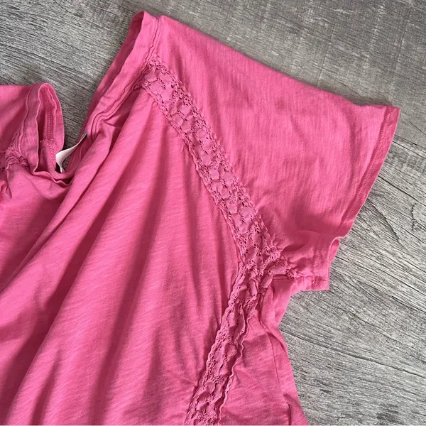 Altar'd State Oversized Crop Top Tee Womens S Pink Cotton Relaxed Fit Casual - Image 2
