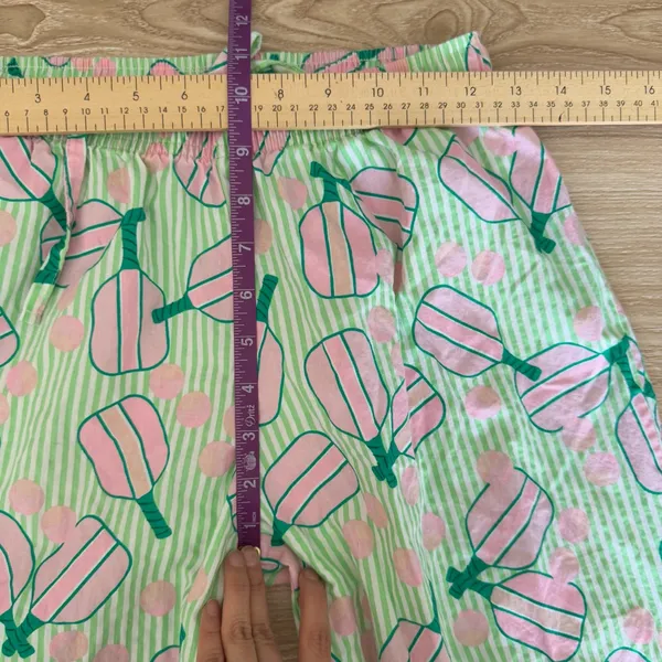 8 Oak Lane Women’s XS/Small Pickleball Pajamas Pink Green Stripe Spring Preppy - Image 7