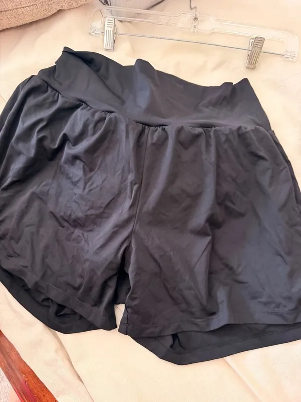 Halara L long Womens High-Waist Black Athletic Shorts With Built-In Shorts Size - Image 8