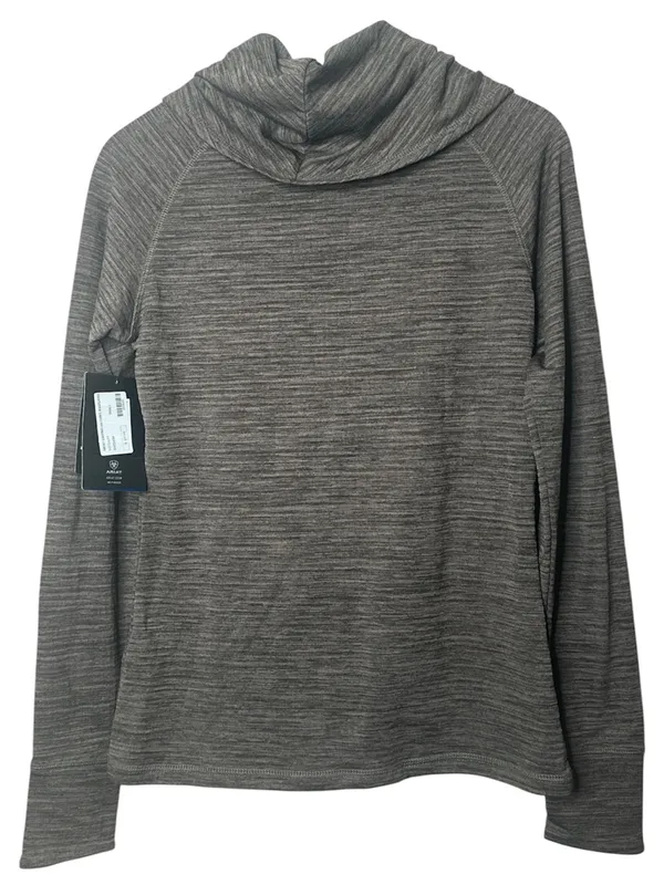 Ariat Gridwork BaseLayer Top Cowl Neck Barbark Small - Image 3
