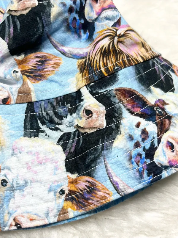 Highland Cow Print Bucket Hat - Image 3