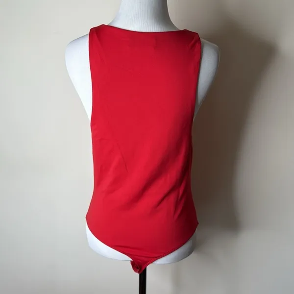 Babaton Aritzia Red Halter Neck Contour Bodysuit - Image 6