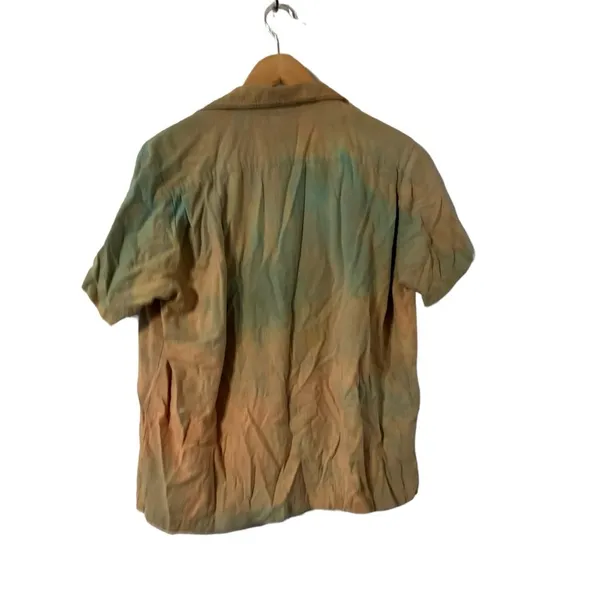 RIVERSIDE Tool & Dye Tie Dye Button Down Shirt Yellow Size M - Image 5