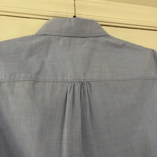 Tommy‎ Hilfiger Women’s Size 6 Blue Pintucked Button Down Shirt Blouse Cotton - Image 11