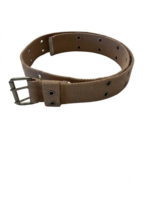 NWOT Tan Canvas Grommet Belt Blue - Image 6