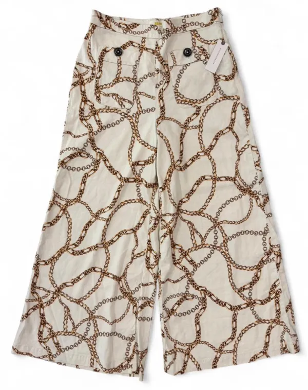Anthropologie Maeve Printed Palazzo Pants Chain Print 6 - Image 5