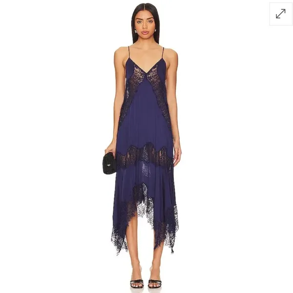 NWOT Free people X Sunsetter Maxi Slip In Navy - Image 2