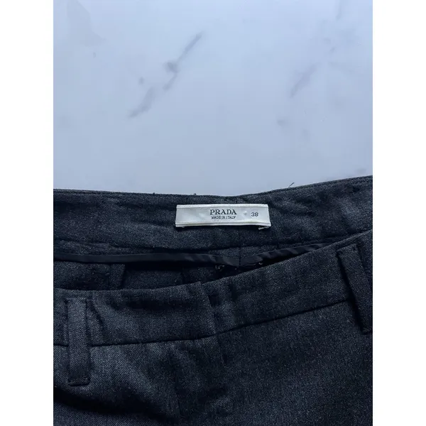 Prada Charcoal grey Wool Pants Italy Size 4 Minimalist quiet luxury trousers - Image 3