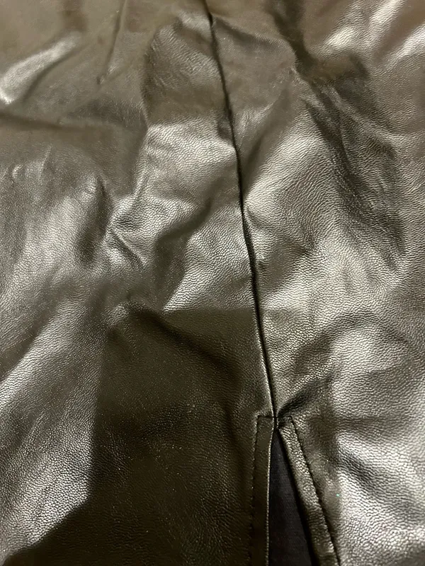 SHEIN NWOT Sexy High Waist Notch Hem Leather A-Line /two front slits L - Image 13