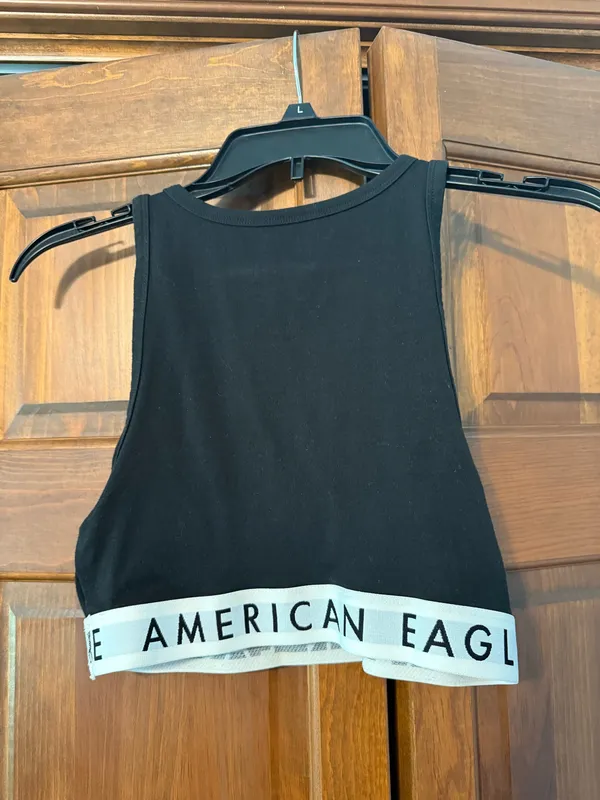 American Eagle Black Crop Top - Image 3
