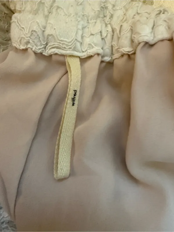 Wilfred Aritzia Lace White Lined Sheer Bohemian Maxi Skirt - Image 5