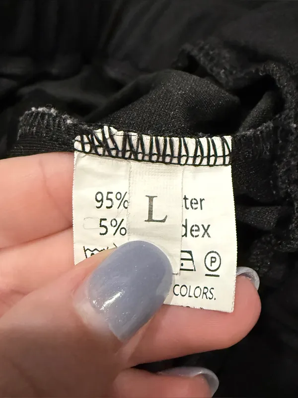 Black Pull On High Rise Pants Size L - Image 4