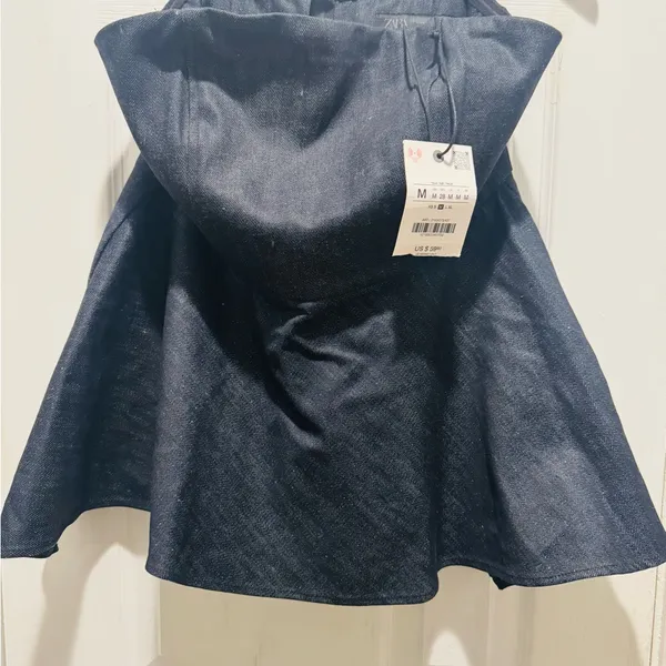 Zara Midnight Blue Denim Strapless Top - Image 4