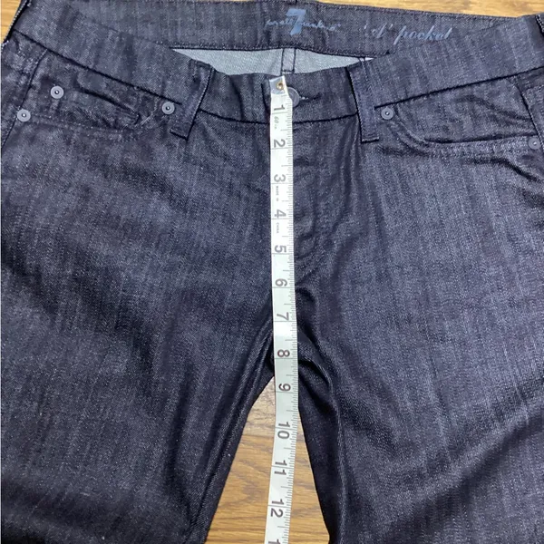 7 for all mankind. Lexie “A” pocket Size 29 Midrise Dark Wash - Image 7