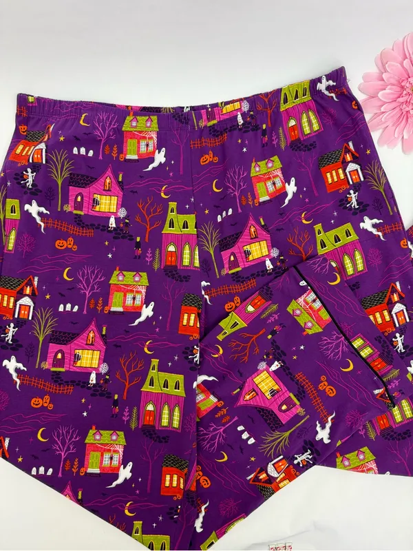 BedHead PJs Spooky Town Halloween Classic Stretch Jersey Pajama Set Full Length - Image 11