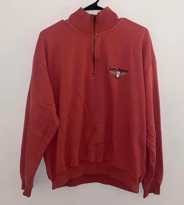 American Vintage Pink Las Vegas Half Zip Sweatshirt - Image 2