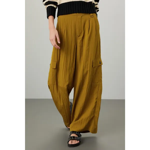 MADEWELL Women's Green Loose Fitting Drapey Wide-Leg Cargo Pants Size 4 - Image 4