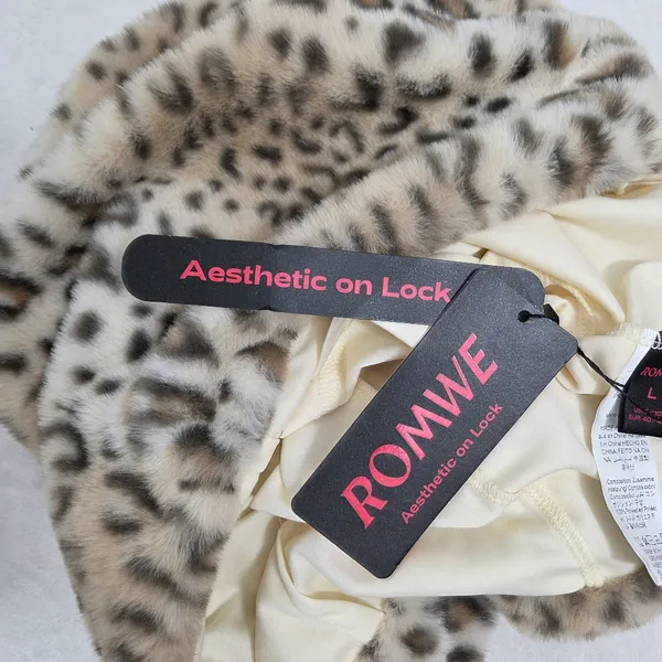 ROMWE Leopard Print Grunge Punk Spring Carnival Fluffy Mini Skort‎ Y2K Size L - Image 10