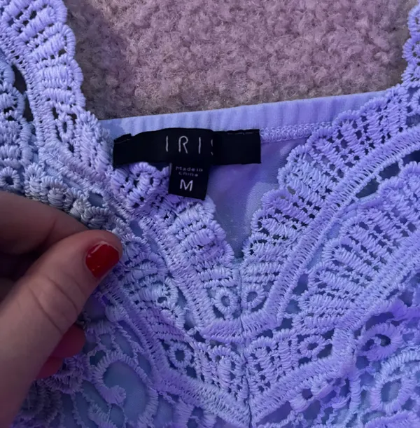 Lace Bodysuit Purple Size M - Image 2