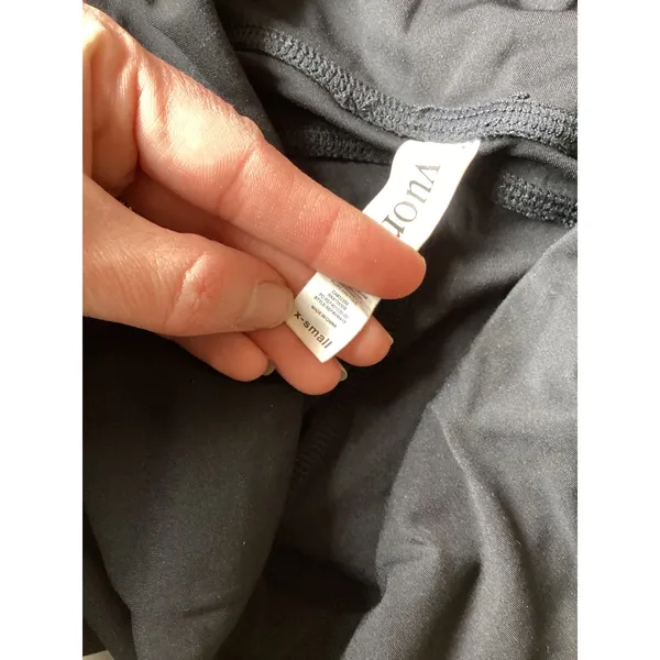 Vuori Daily Pocket Leggings Black High Rise 7/8 Yoga Tights Womens XS VW413 - Image 8