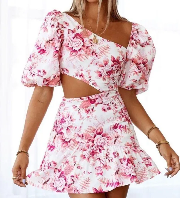 Hello Molly // Sweetest Kind Pink Floral Mini Dress - Image 3