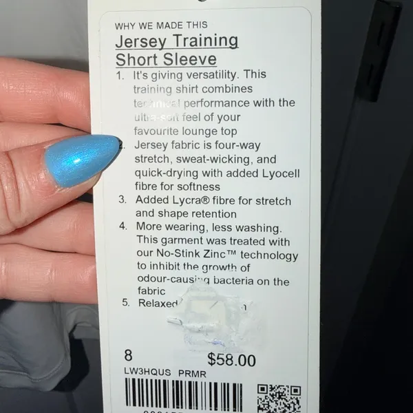 NWT Lululemon Jersey Training Short Sleeve - White - 8 - Image 4