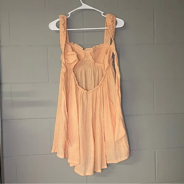 Free People Blissful Breeze Gauzy Linen Babydoll Mini Dress - Image 6