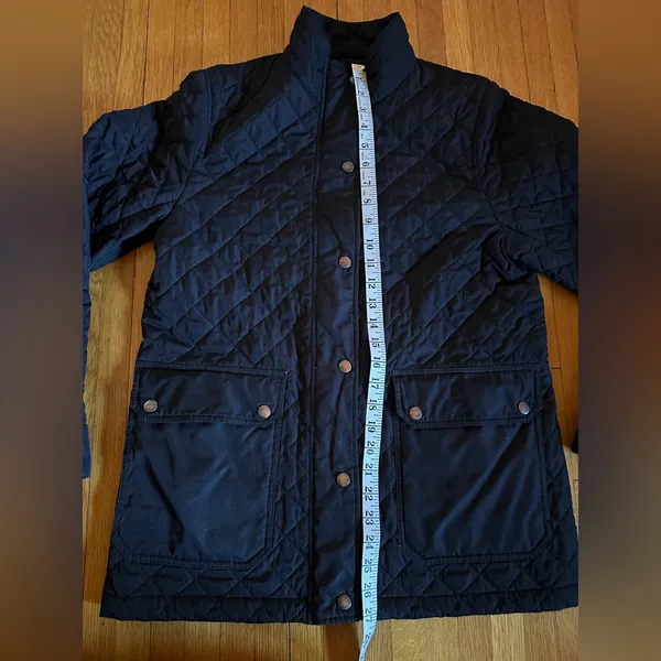 Land's End Women's Quilted Jacket Black, Size Small Size 6-8, Full Zip - Image 3