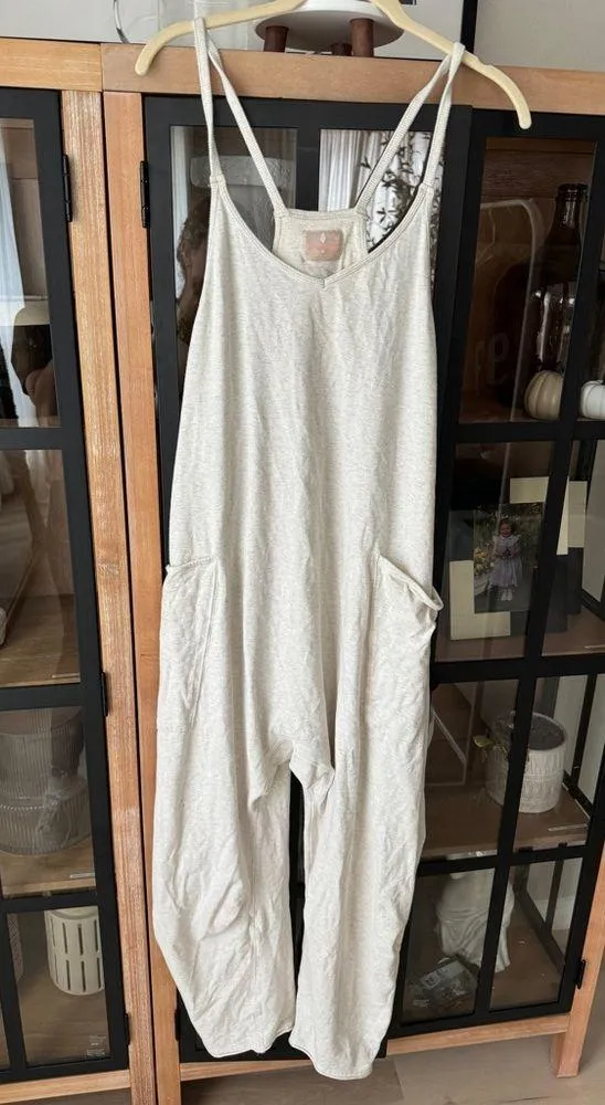 FP Movement Hot Shot Onesie jumpsuit beige ecru pockets zipper free people - Image 2
