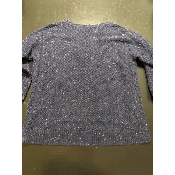 Tommy Hilfiger Womens XL Navy‎ Blue Confetti Cable Knit Pullover Sweater - Image 6