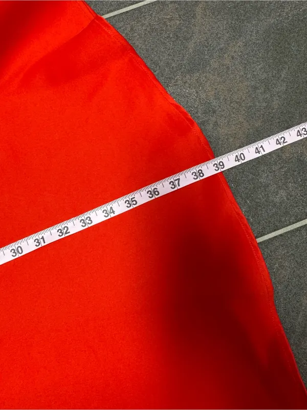 Ivy City Co. Pippa Long Sleeve Tie Bow Neck Knee Length Dress Satin Red XXS NEW - Image 15