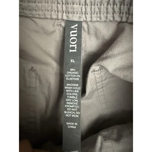 Vuori Womens Soft Pewter Vintage Ripstop Utility Shorts 4 Pockets Sz XL New - Image 4