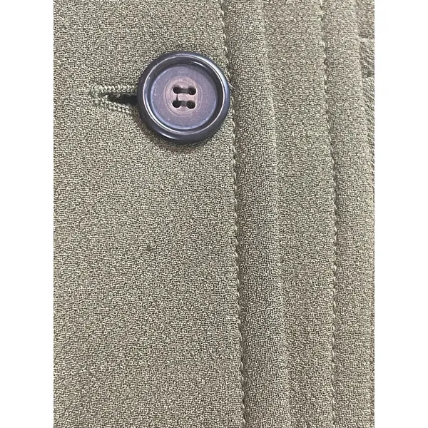 J.Crew Double Cloth Olive Green Wool Blend Coat Jacket Button Front M READ - Image 9