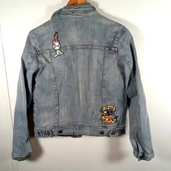 Disney women's Lilo n Amp stitch denium jacket women's small - Image 5