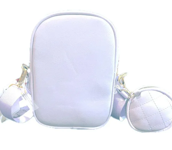 NWT Vegan Leather 2-Piece Lavender Crossbody Phone Holder - Image 3